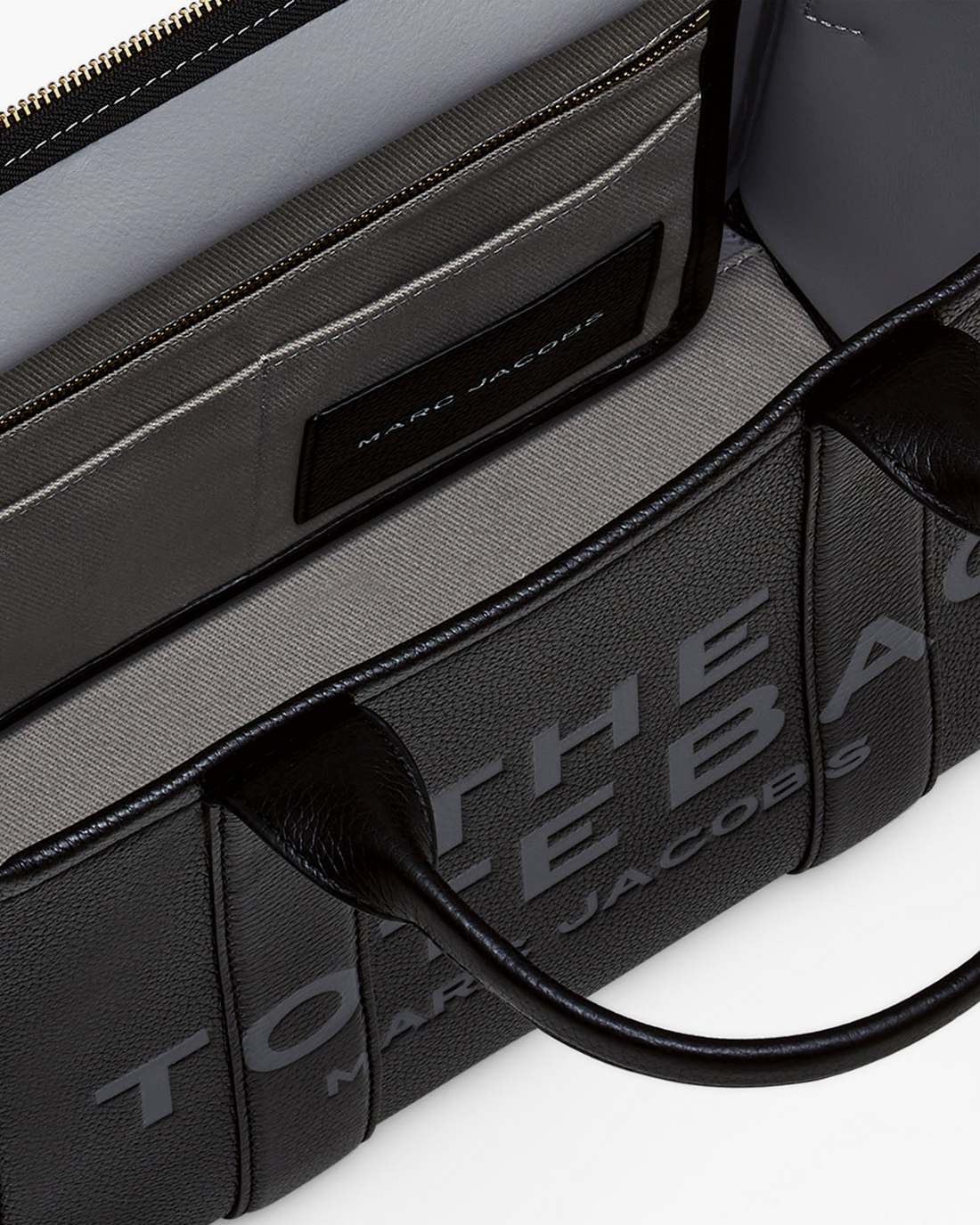 The Leather Medium Tote Bag Black - Marc Jacobs