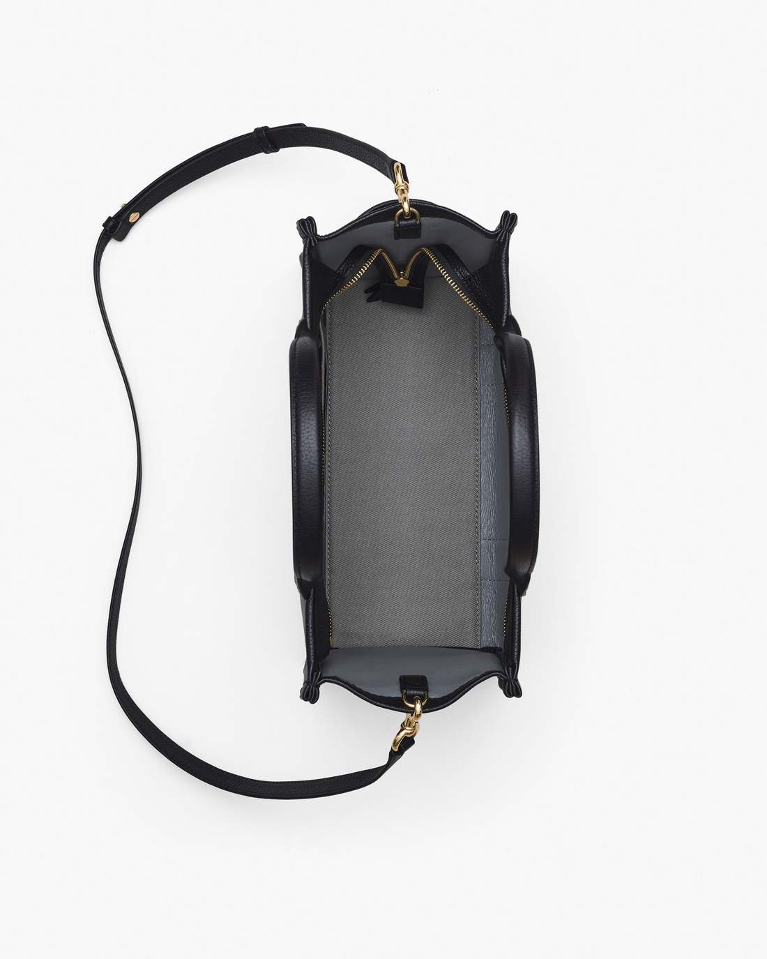 The Leather Medium Tote Bag Black - Marc Jacobs