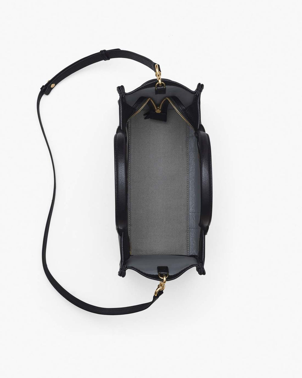 The Leather Medium Tote Bag Black - Marc Jacobs
