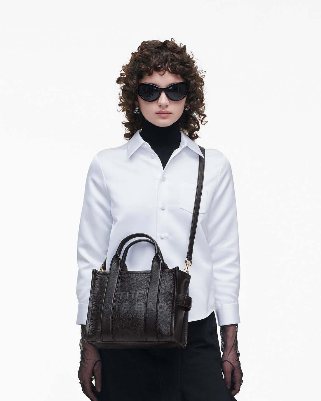 The Leather Small Tote Bag Black - Marc Jacobs