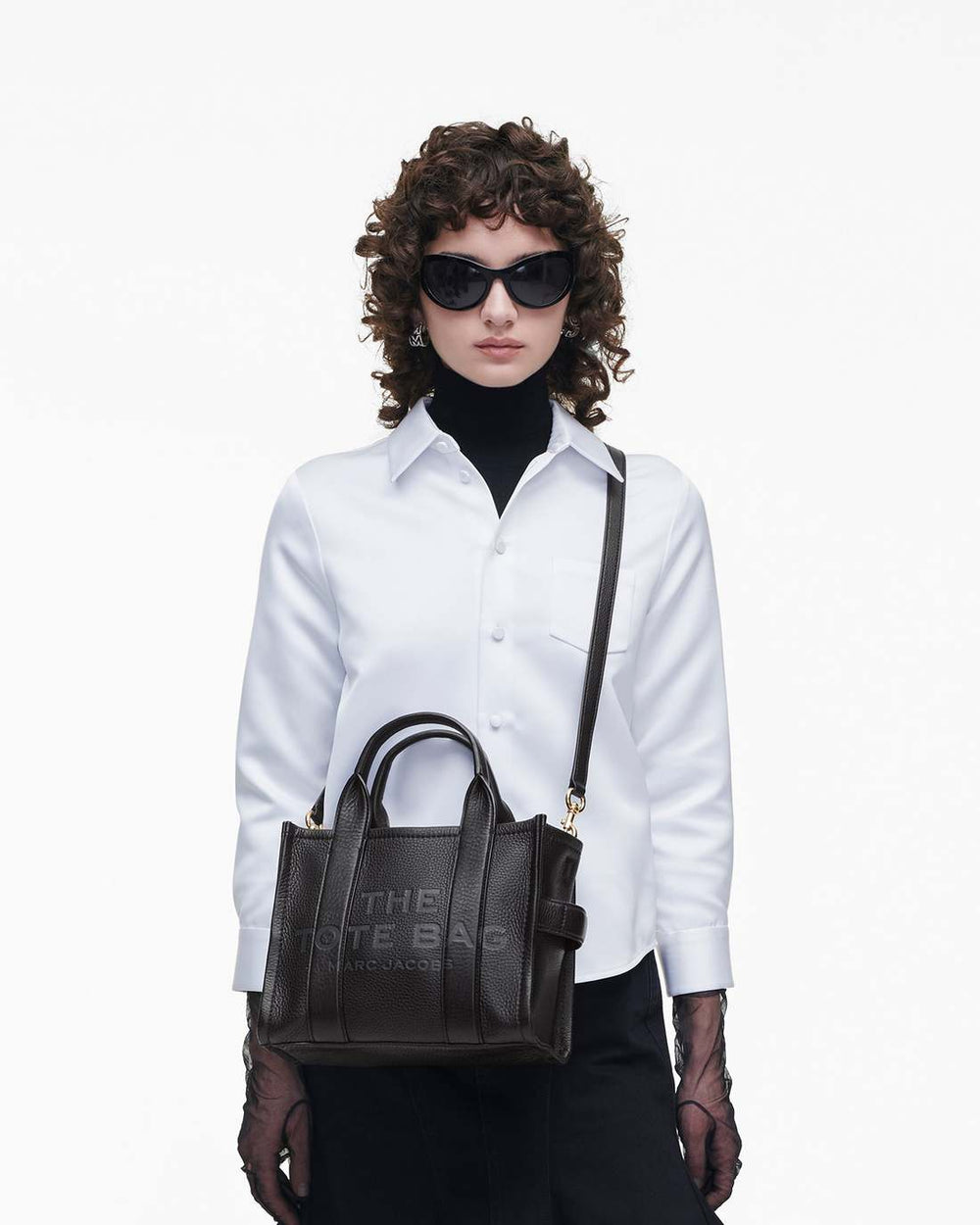 The Leather Small Tote Bag Black - Marc Jacobs