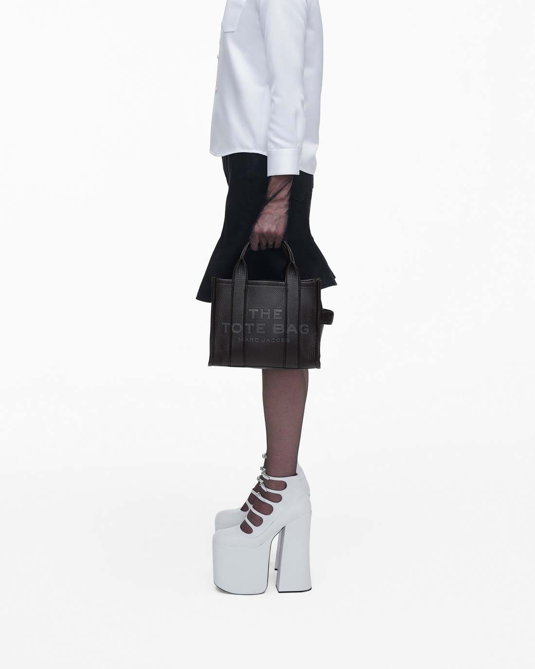 The Leather Small Tote Bag Black - Marc Jacobs