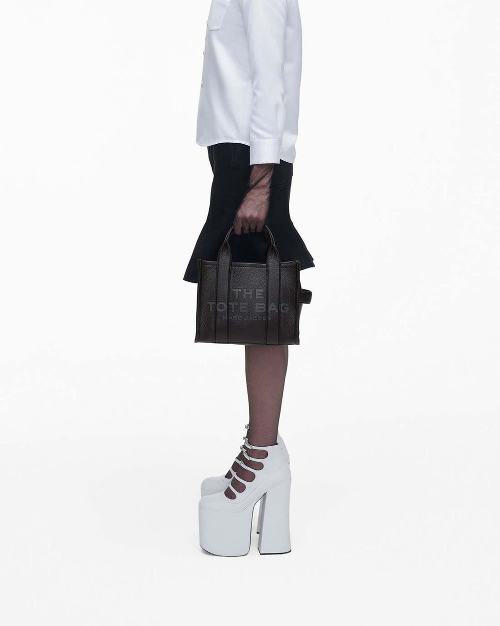 The Leather Small Tote Bag Black - Marc Jacobs