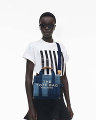 The Denim Small Tote Bag Blue Denim - Marc Jacobs