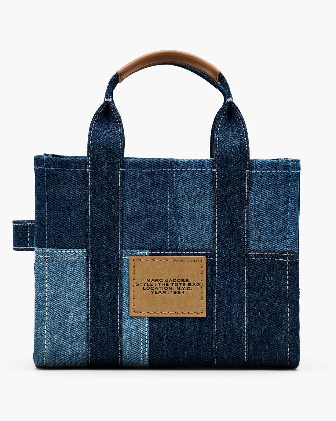 The Denim Small Tote Bag Blue Denim - Marc Jacobs