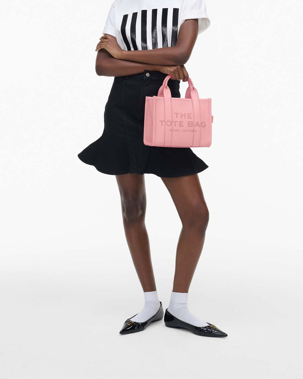 The Leather Small Tote Bag Ribbon Pink - Marc Jacobs