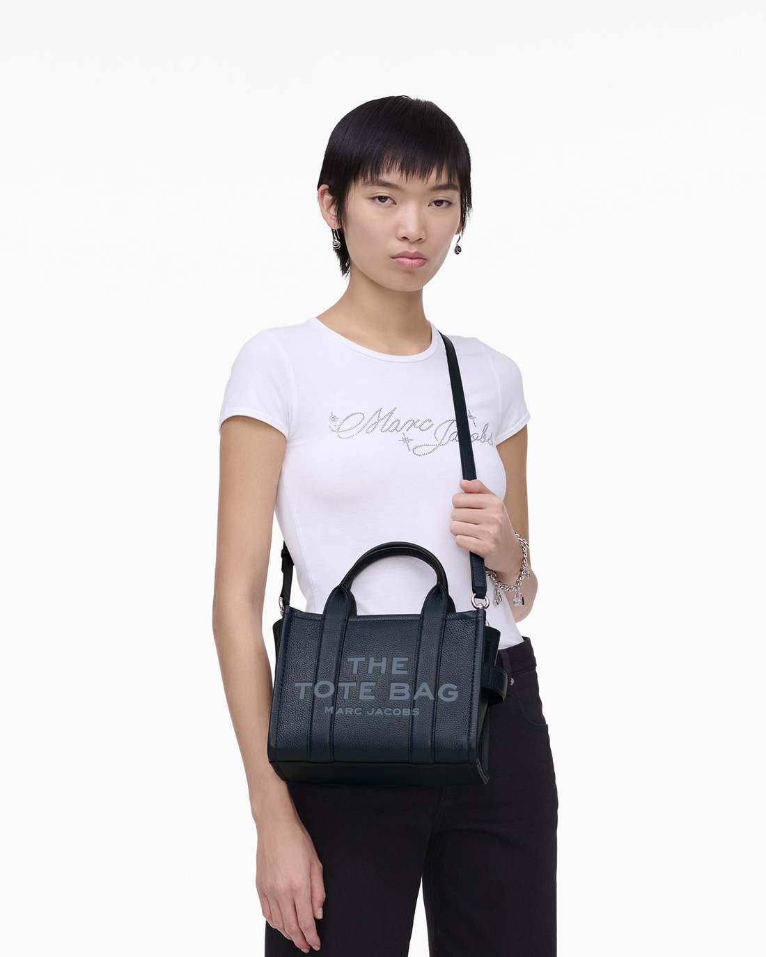 The Leather Small Tote Bag Blue Sea - Marc Jacobs