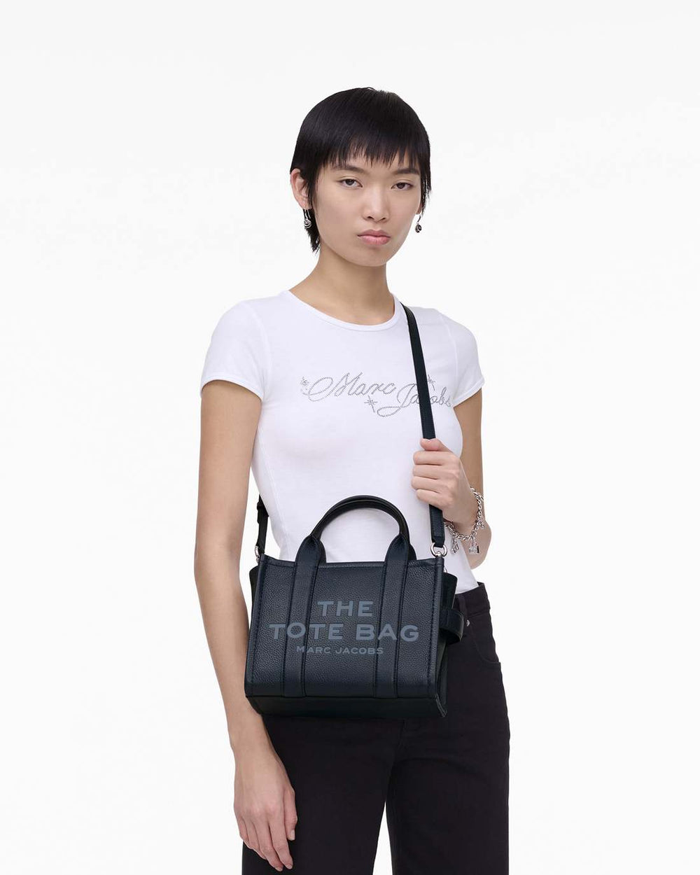 The Leather Small Tote Bag Blue Sea - Marc Jacobs