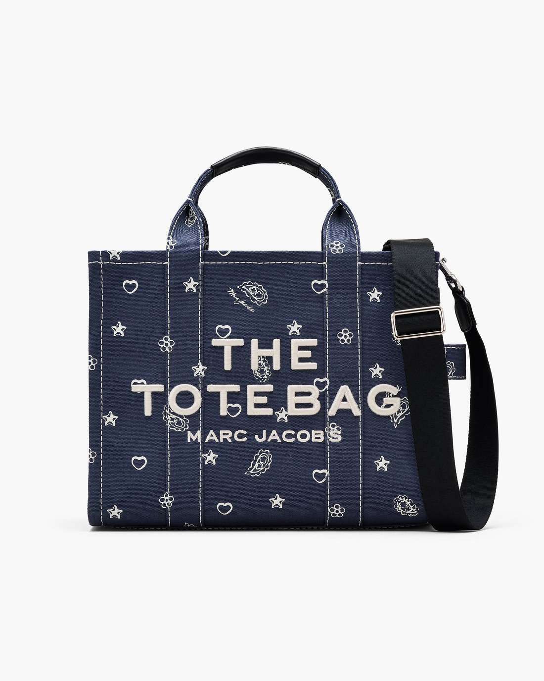 The Bandana Canvas Medium Tote Bag Navy Multi - Marc Jacobs