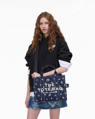 The Bandana Canvas Medium Tote Bag Navy Multi - Marc Jacobs