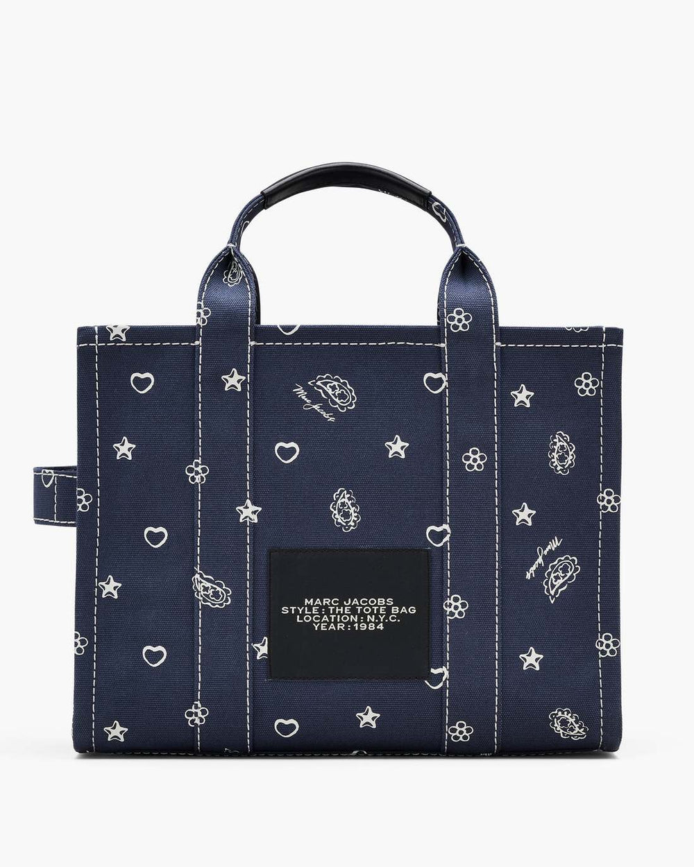 The Bandana Canvas Medium Tote Bag Navy Multi - Marc Jacobs