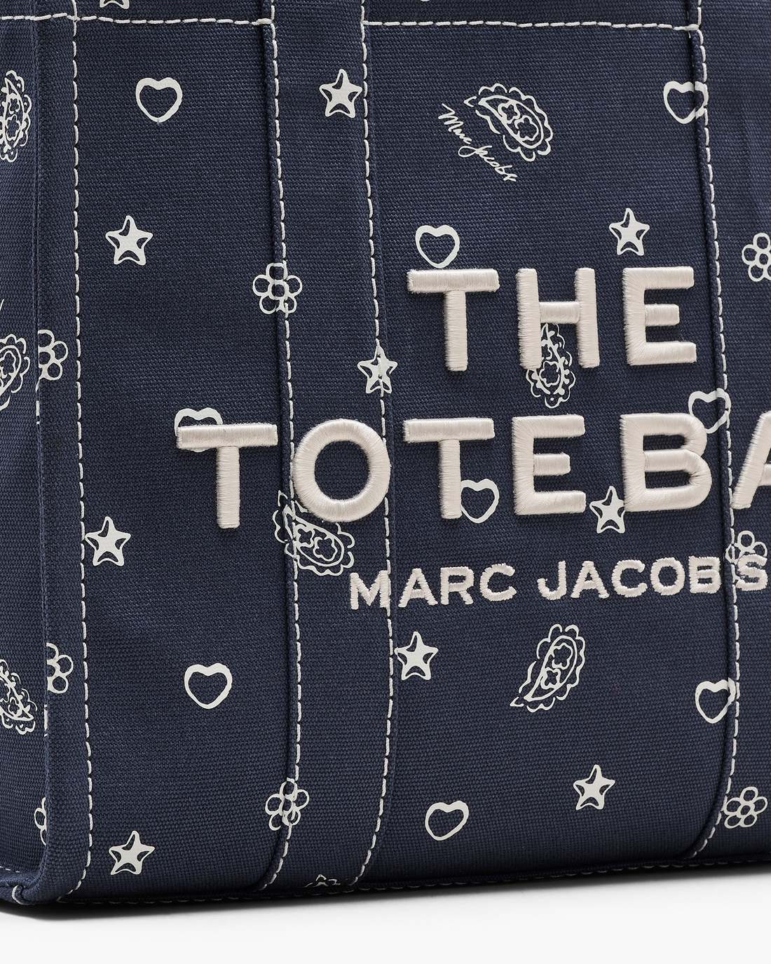The Bandana Canvas Medium Tote Bag Navy Multi - Marc Jacobs