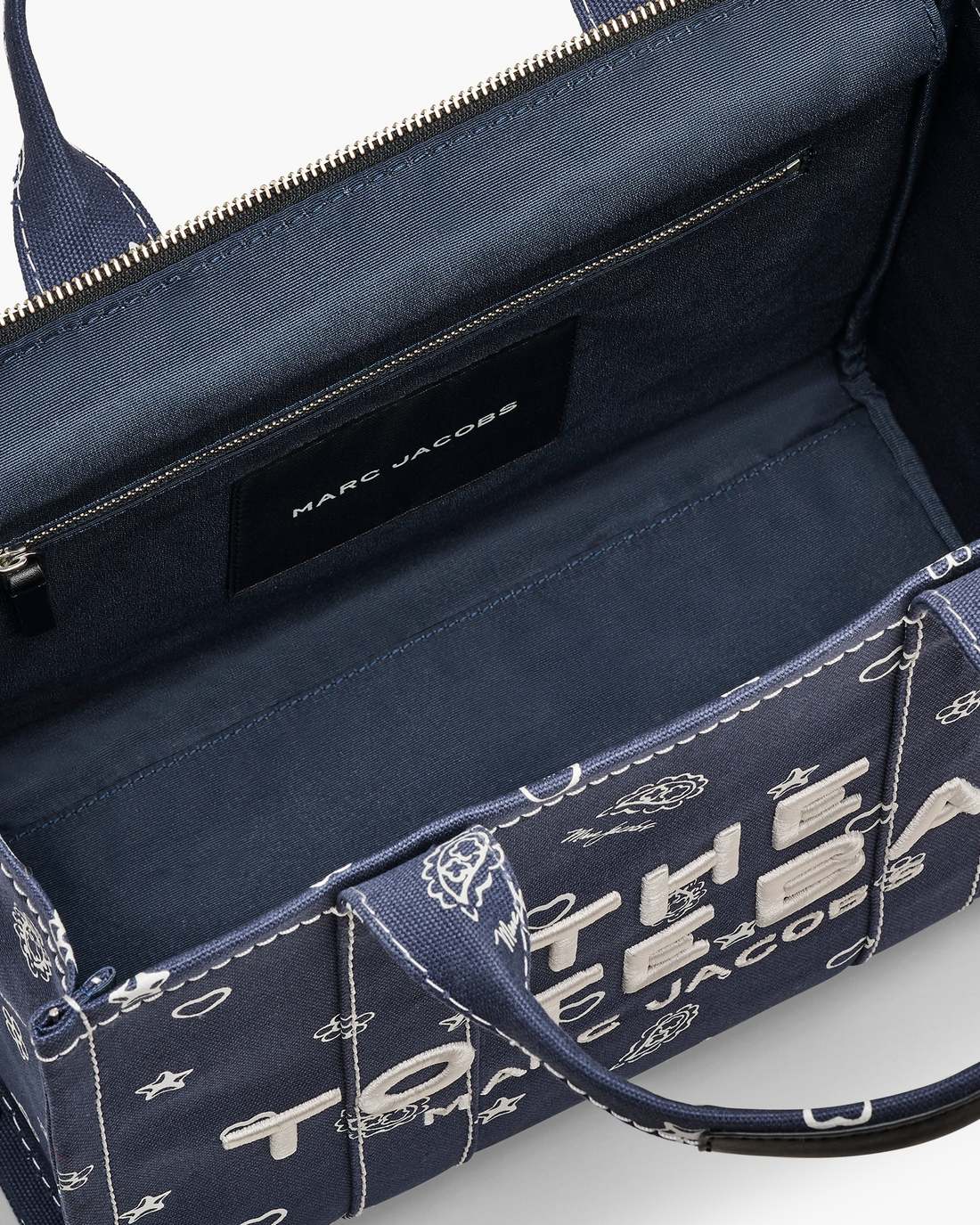 The Bandana Canvas Medium Tote Bag Navy Multi - Marc Jacobs
