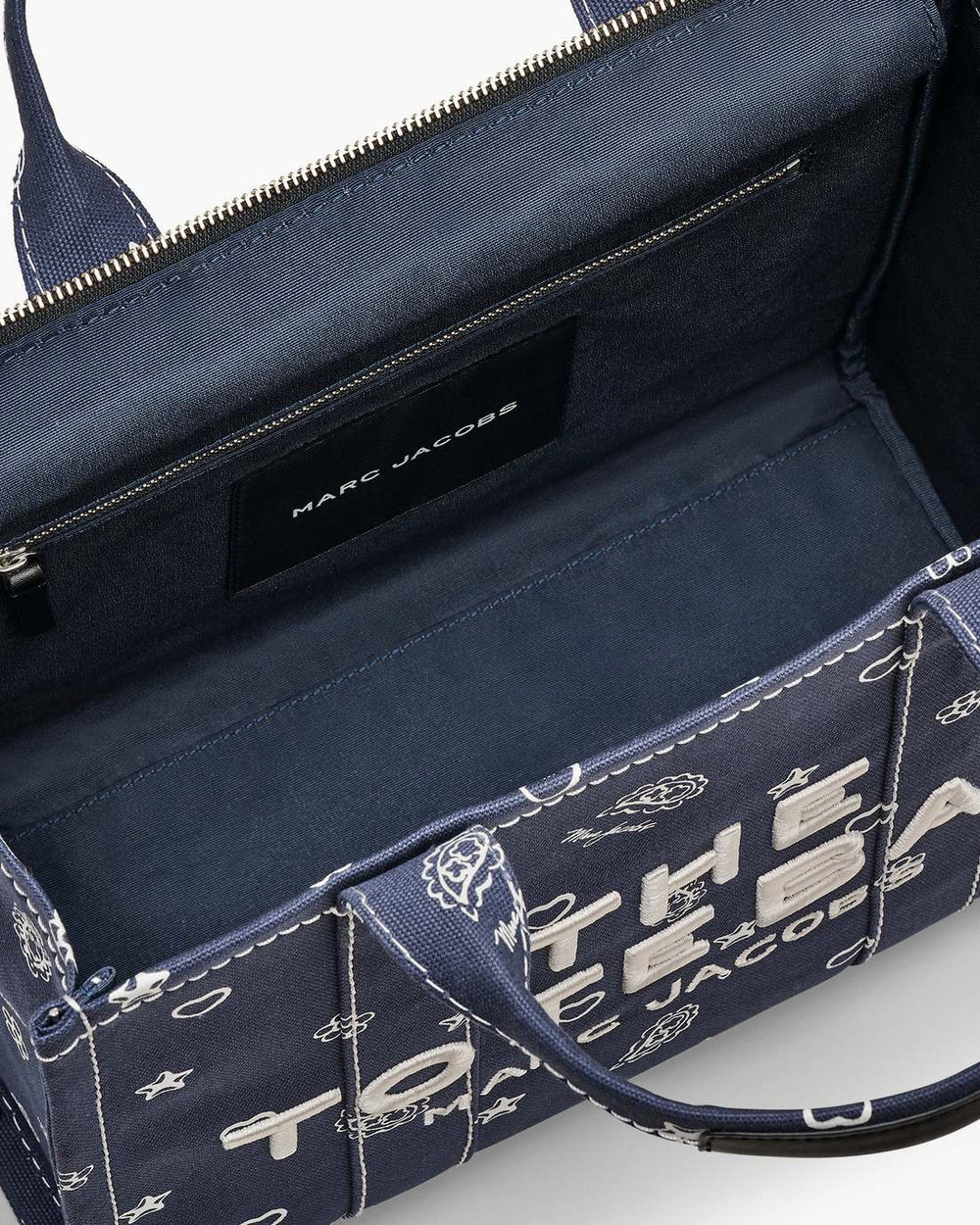 The Bandana Canvas Medium Tote Bag Navy Multi - Marc Jacobs