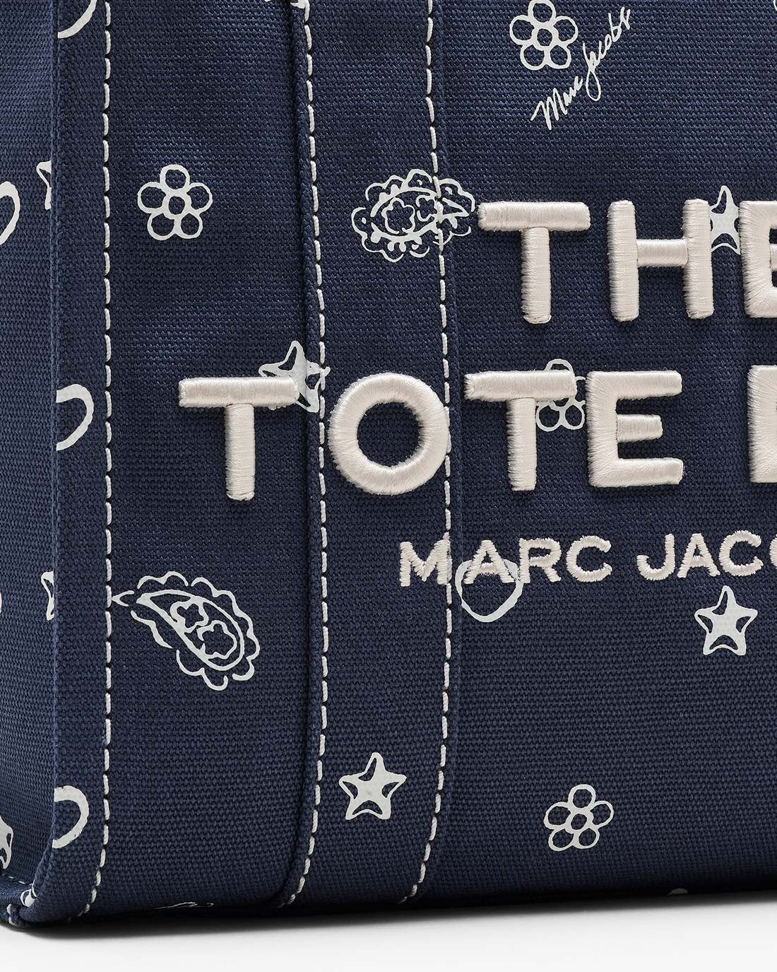 The Bandana Canvas Small Tote Bag Navy Multi - Marc Jacobs