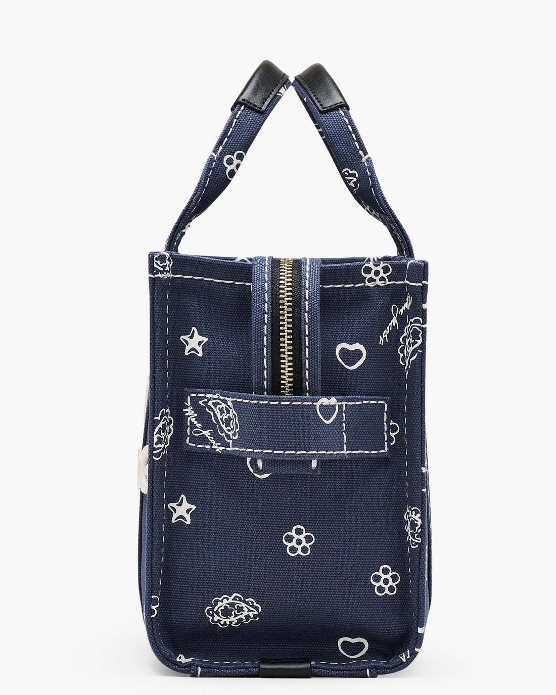 The Bandana Canvas Small Tote Bag Navy Multi - Marc Jacobs
