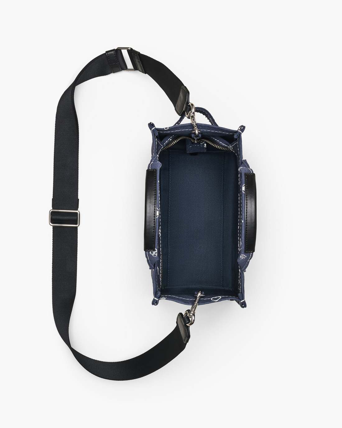 The Bandana Canvas Small Tote Bag Navy Multi - Marc Jacobs