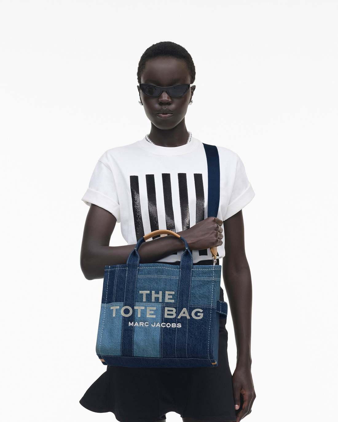 The Denim Medium Tote Bag Blue Denim - Marc Jacobs