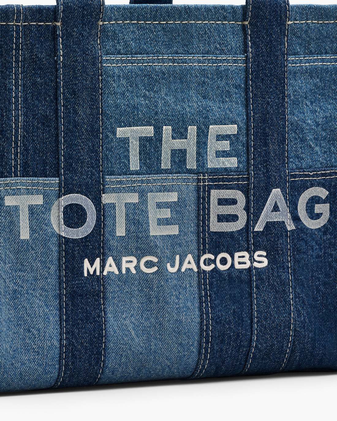 The Denim Medium Tote Bag Blue Denim - Marc Jacobs