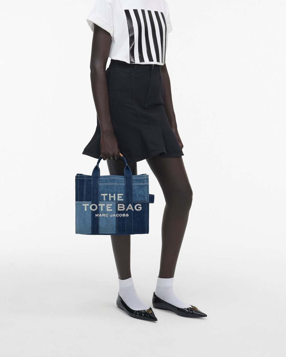 The Denim Medium Tote Bag Blue Denim - Marc Jacobs