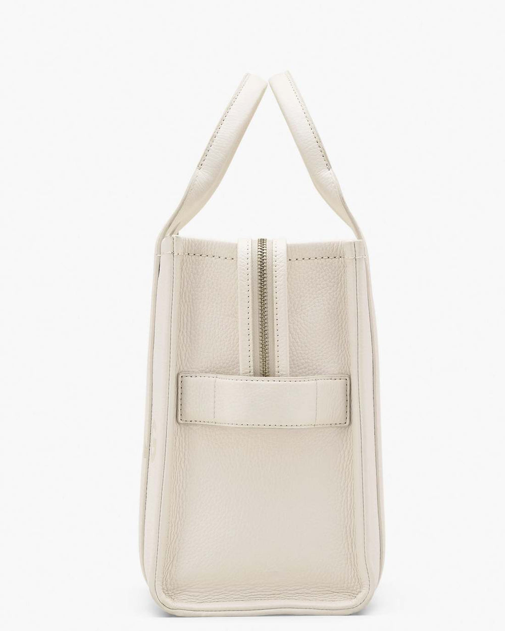 The Leather Medium Tote Bag Cotton/Silver - Marc Jacobs