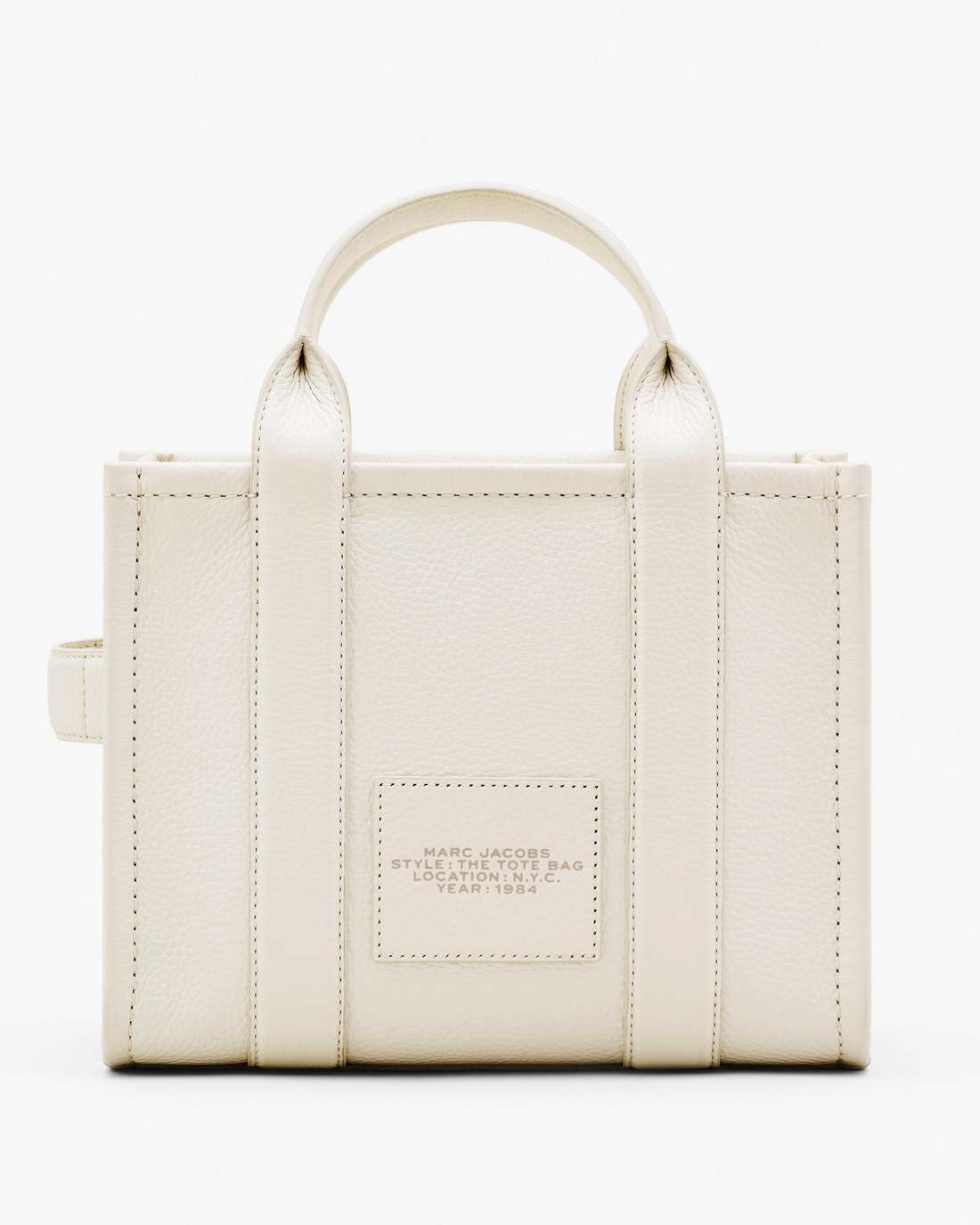 The Leather Small Tote Bag Cotton/Silver - Marc Jacobs
