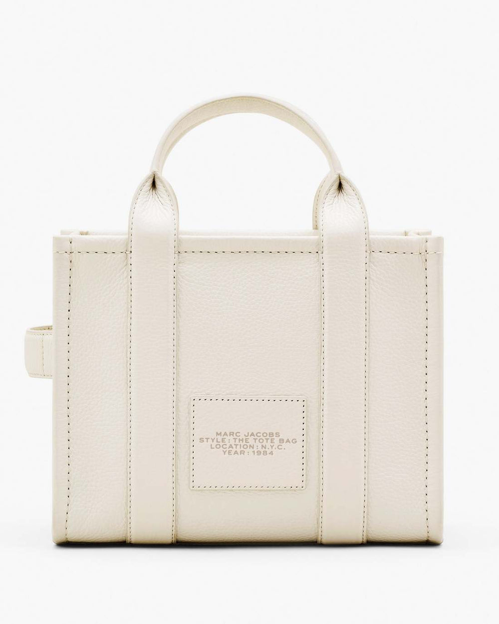 The Leather Small Tote Bag Cotton/Silver - Marc Jacobs