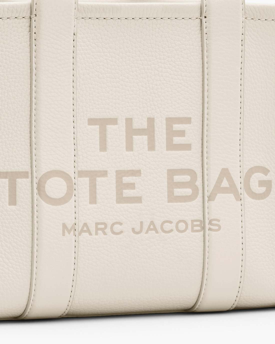 The Leather Small Tote Bag Cotton/Silver - Marc Jacobs