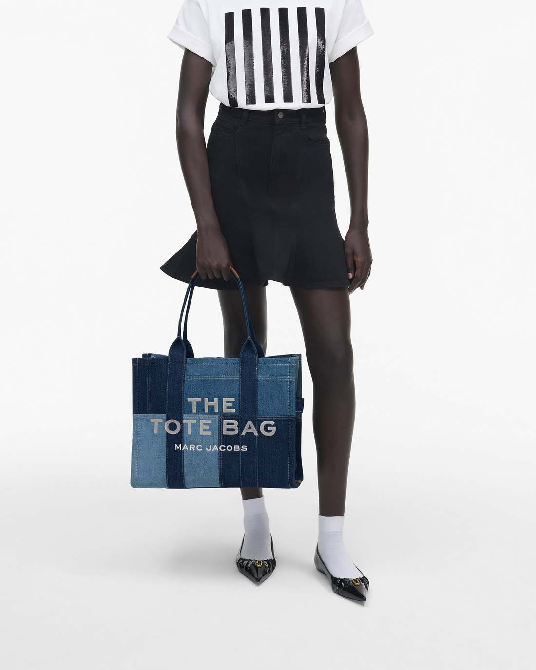 The Denim Large Tote Bag Blue Denim - Marc Jacobs