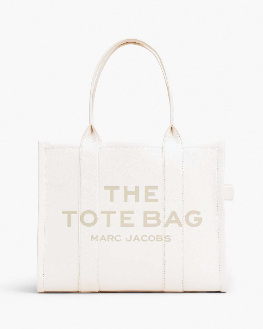 The Leather Large Tote Bag Cotton/Silver - Marc Jacobs