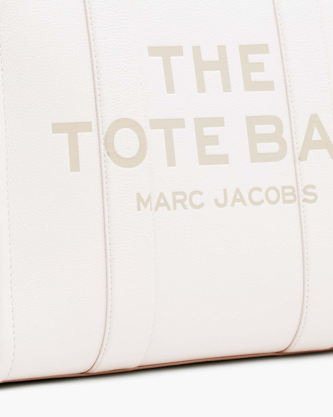 The Leather Large Tote Bag Cotton/Silver - Marc Jacobs