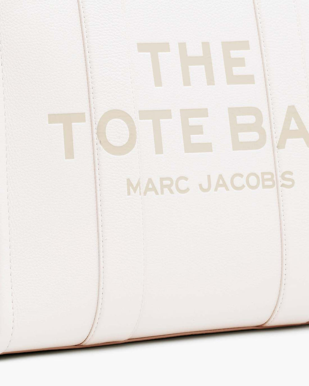 The Leather Large Tote Bag Cotton/Silver - Marc Jacobs