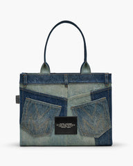 The Deconstructed Denim Large Tote Bag Indigo Multi - Marc Jacobs