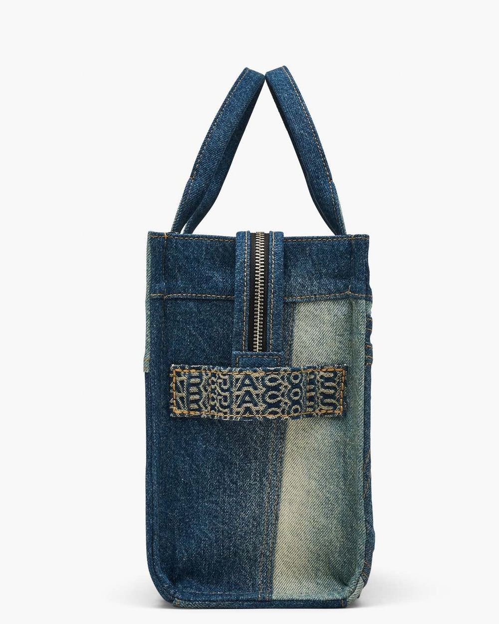 The Deconstructed Denim Medium Tote Bag Indigo Multi - Marc Jacobs