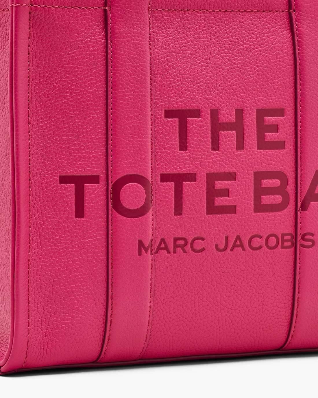 The Leather Medium Tote Bag Raspberry Pink - Marc Jacobs