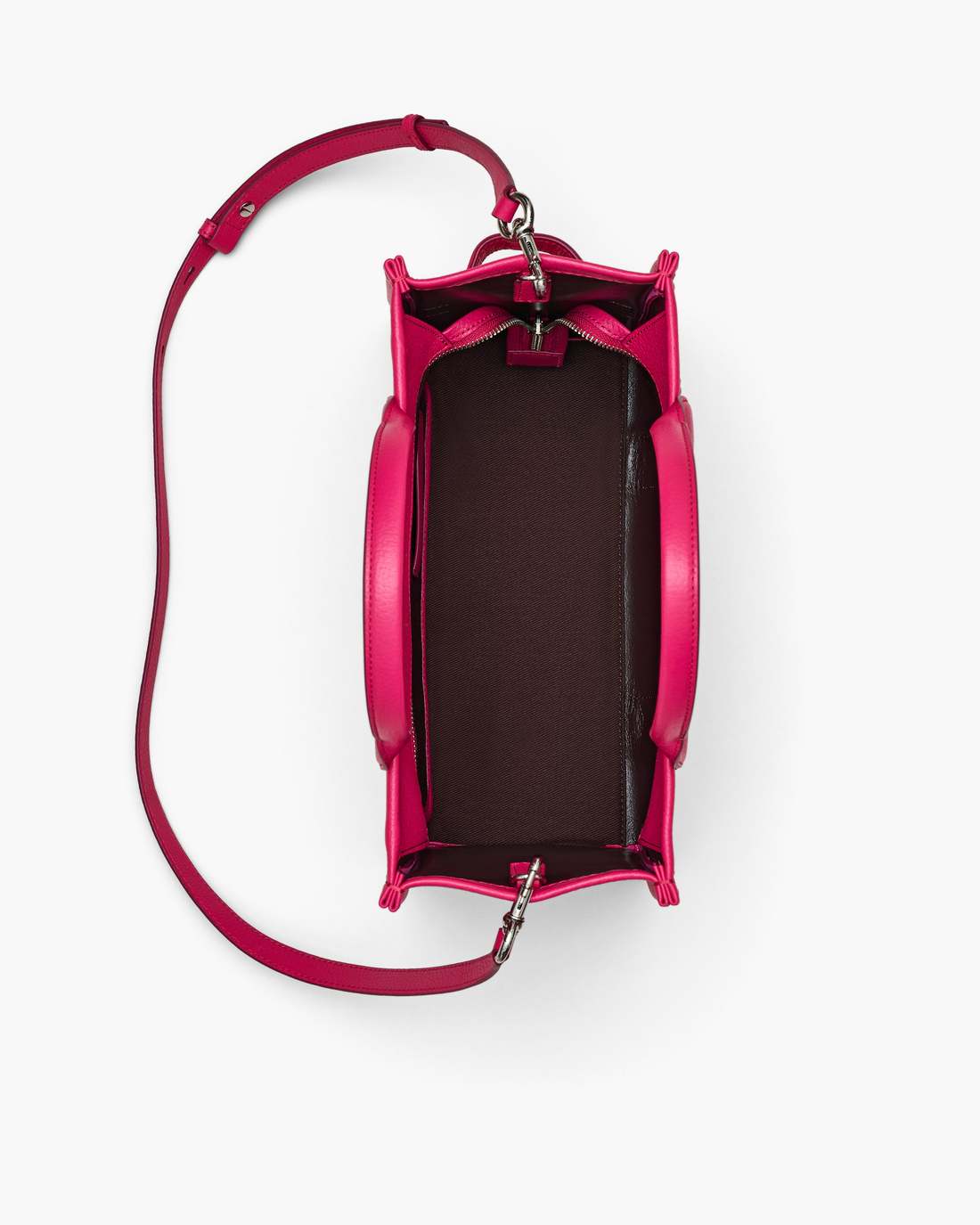 The Leather Medium Tote Bag Raspberry Pink - Marc Jacobs
