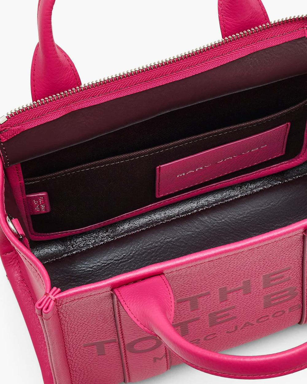 The Leather Small Tote Bag Raspberry Pink - Marc Jacobs
