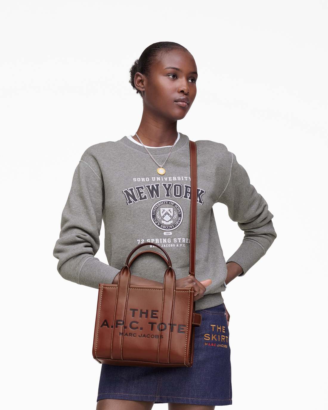 The A.P.C. X Marc Jacobs Leather Small Tote Bag Hazelnut - Marc Jacobs