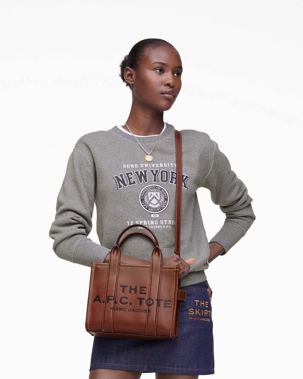 The A.P.C. X Marc Jacobs Leather Small Tote Bag Hazelnut - Marc Jacobs