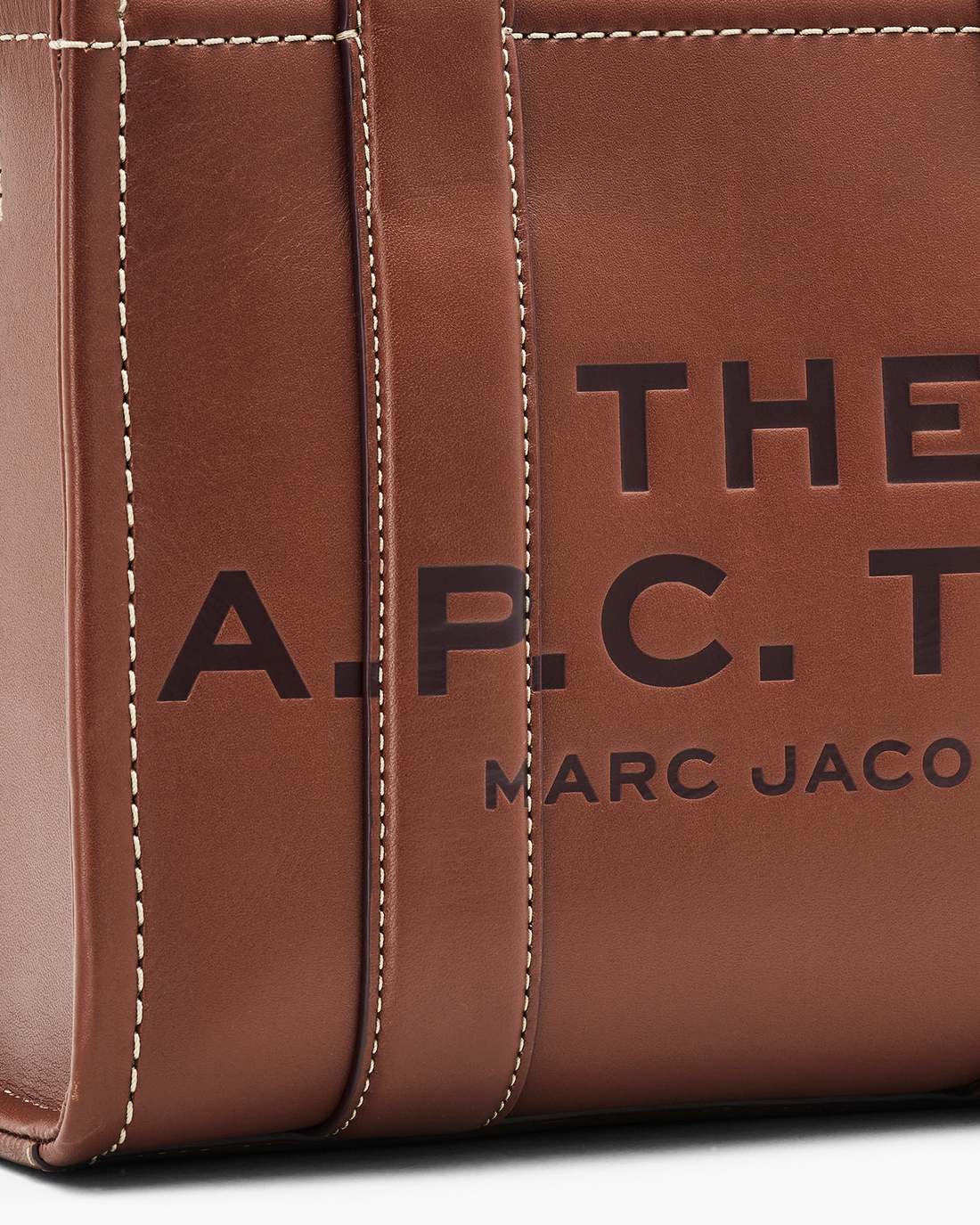 The A.P.C. X Marc Jacobs Leather Small Tote Bag Hazelnut - Marc Jacobs