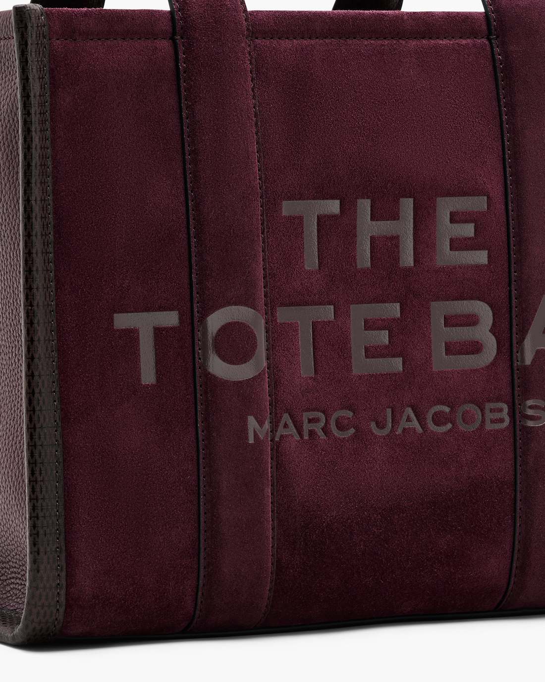 The Suede Medium Tote Bag Dark Plum - Marc Jacobs
