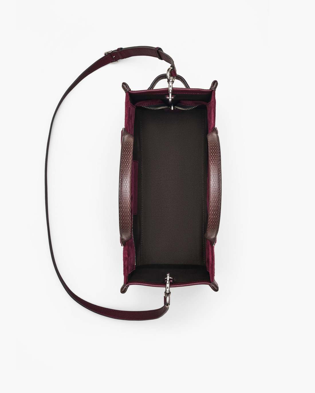 The Suede Medium Tote Bag Dark Plum - Marc Jacobs