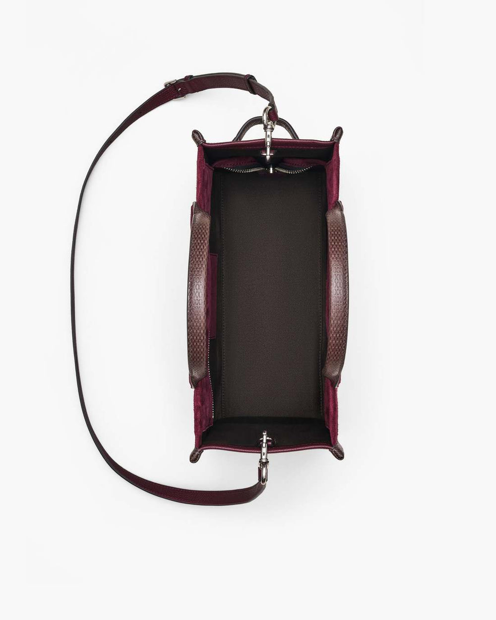 The Suede Medium Tote Bag Dark Plum - Marc Jacobs