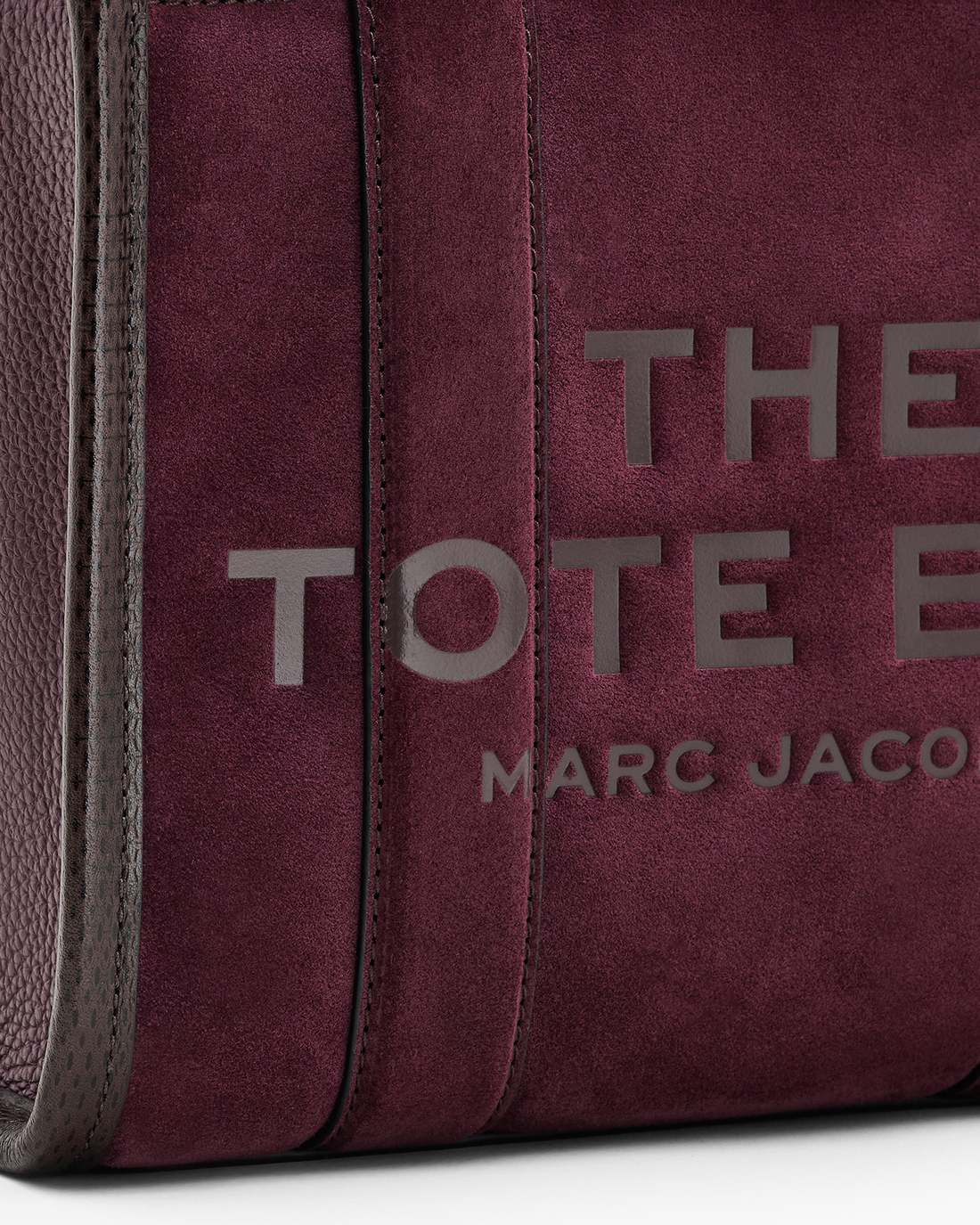 The Suede Small Tote Bag Dark Plum - Marc Jacobs