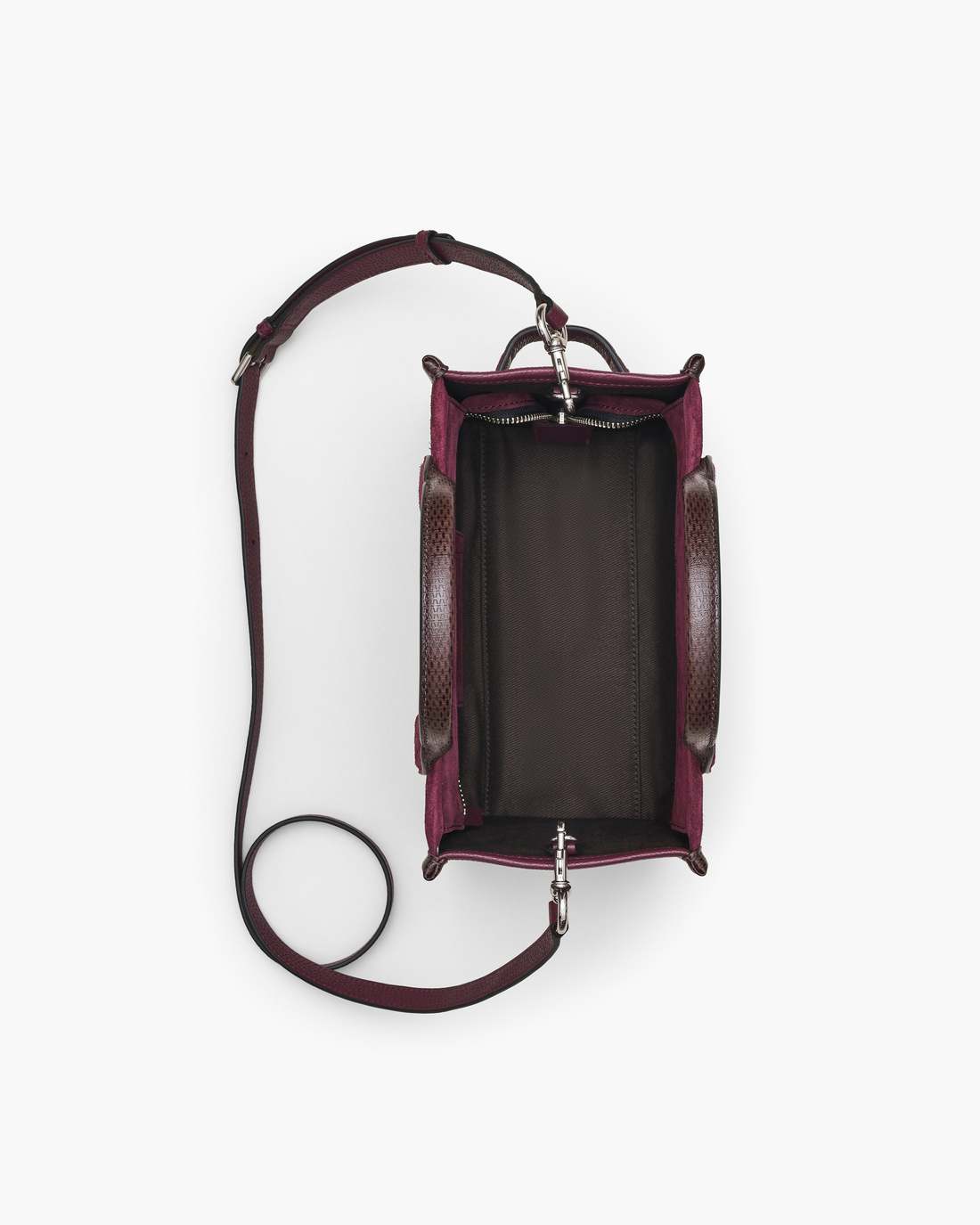 The Suede Small Tote Bag Dark Plum - Marc Jacobs