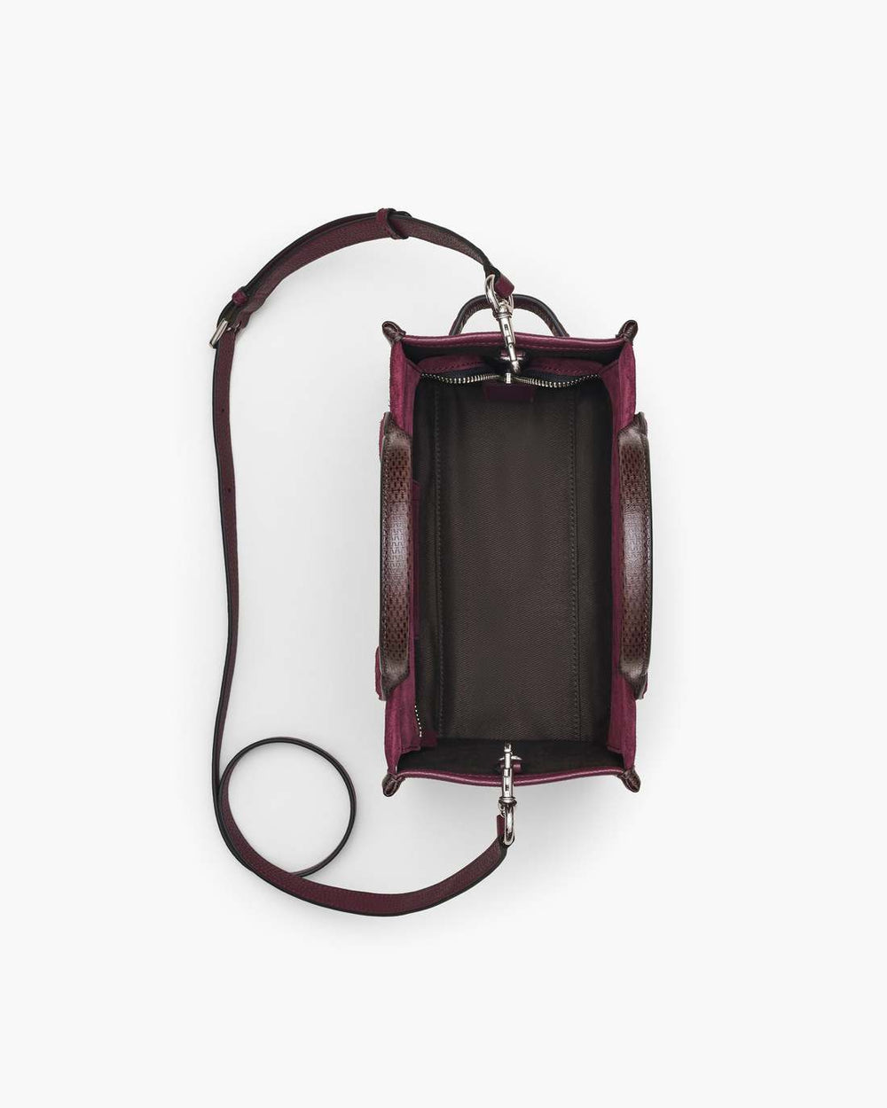 The Suede Small Tote Bag Dark Plum - Marc Jacobs
