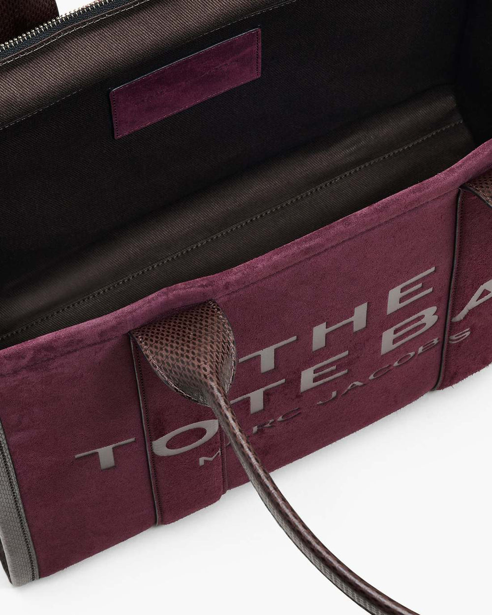 The Suede Large Tote Bag Dark Plum - Marc Jacobs