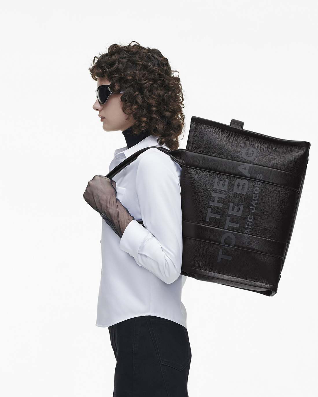 The Leather Large Tote Bag Black - Marc Jacobs