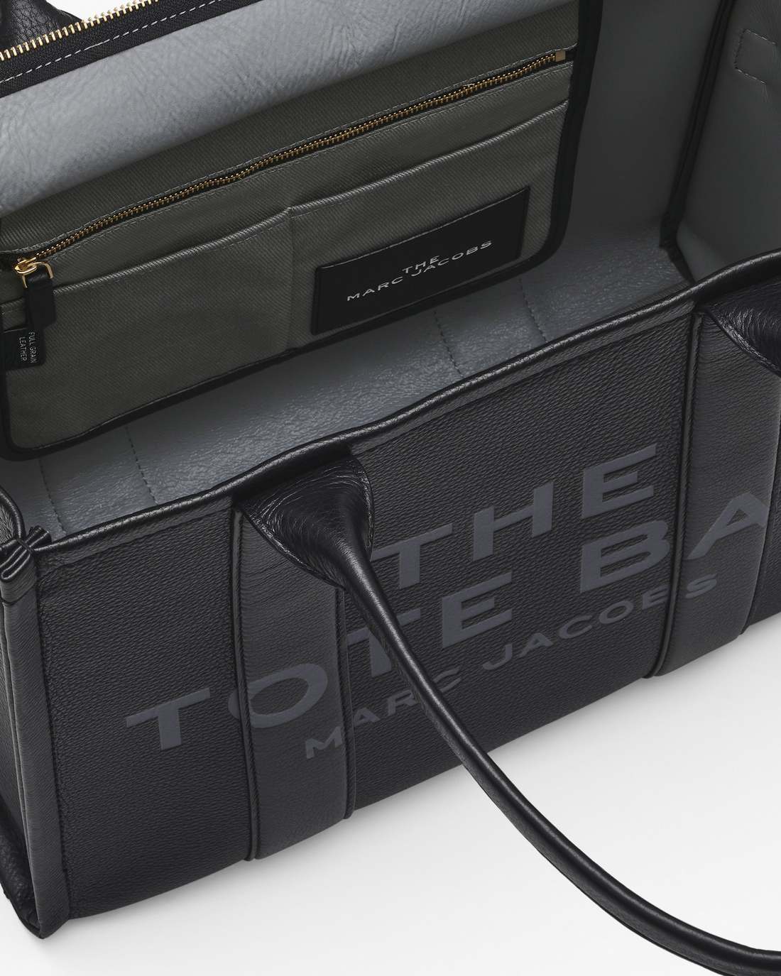 The Leather Large Tote Bag Black - Marc Jacobs