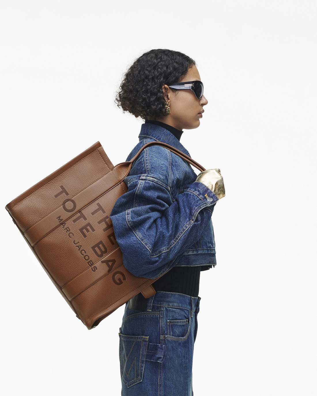 The Leather Large Tote Bag Argan Oil - Marc Jacobs
